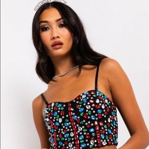 NWT Gemstone Corset Top (Gorgeous!)